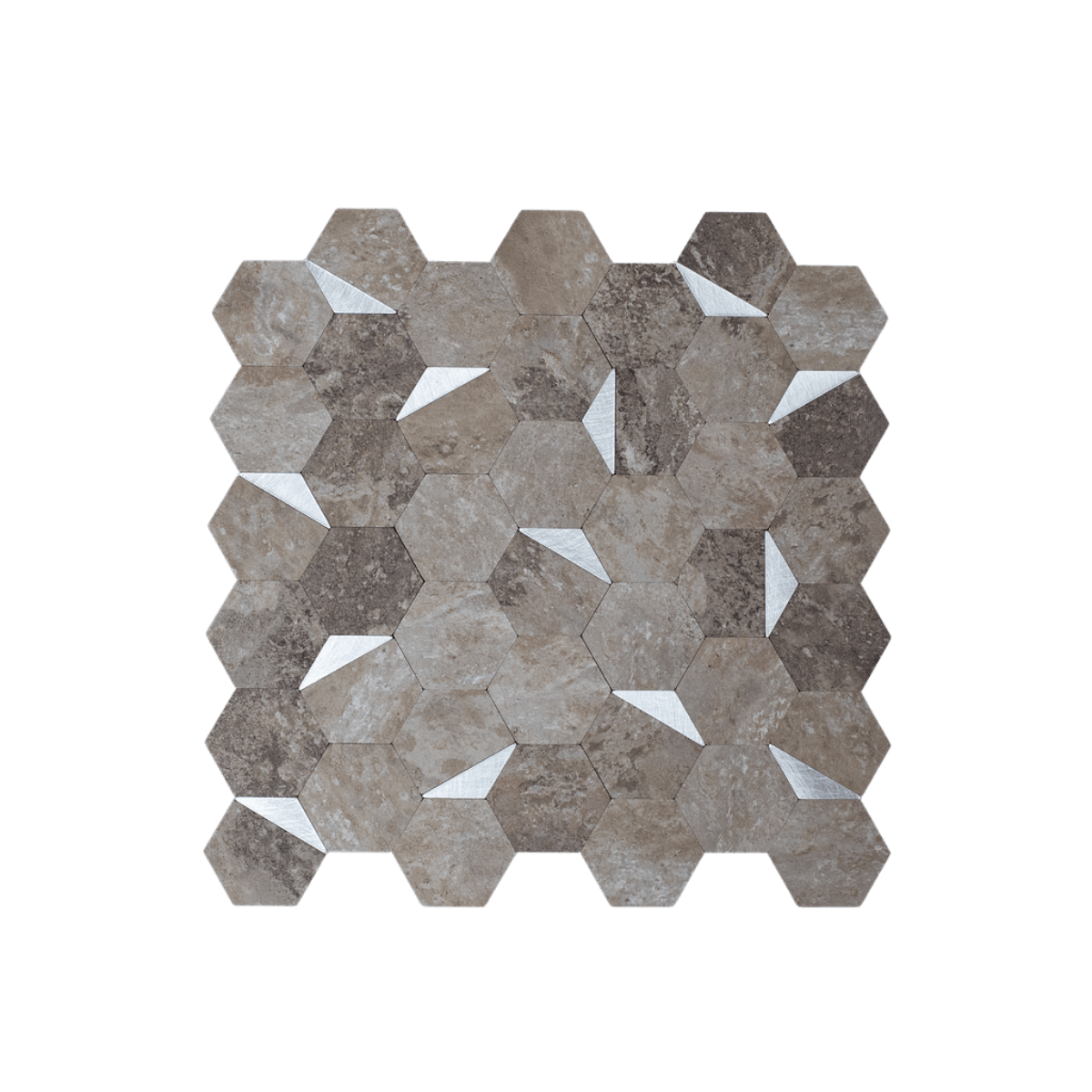 PCV + Aluminium Composite Wall Panel Nordih Warm Stone Hexa 295x295 mm