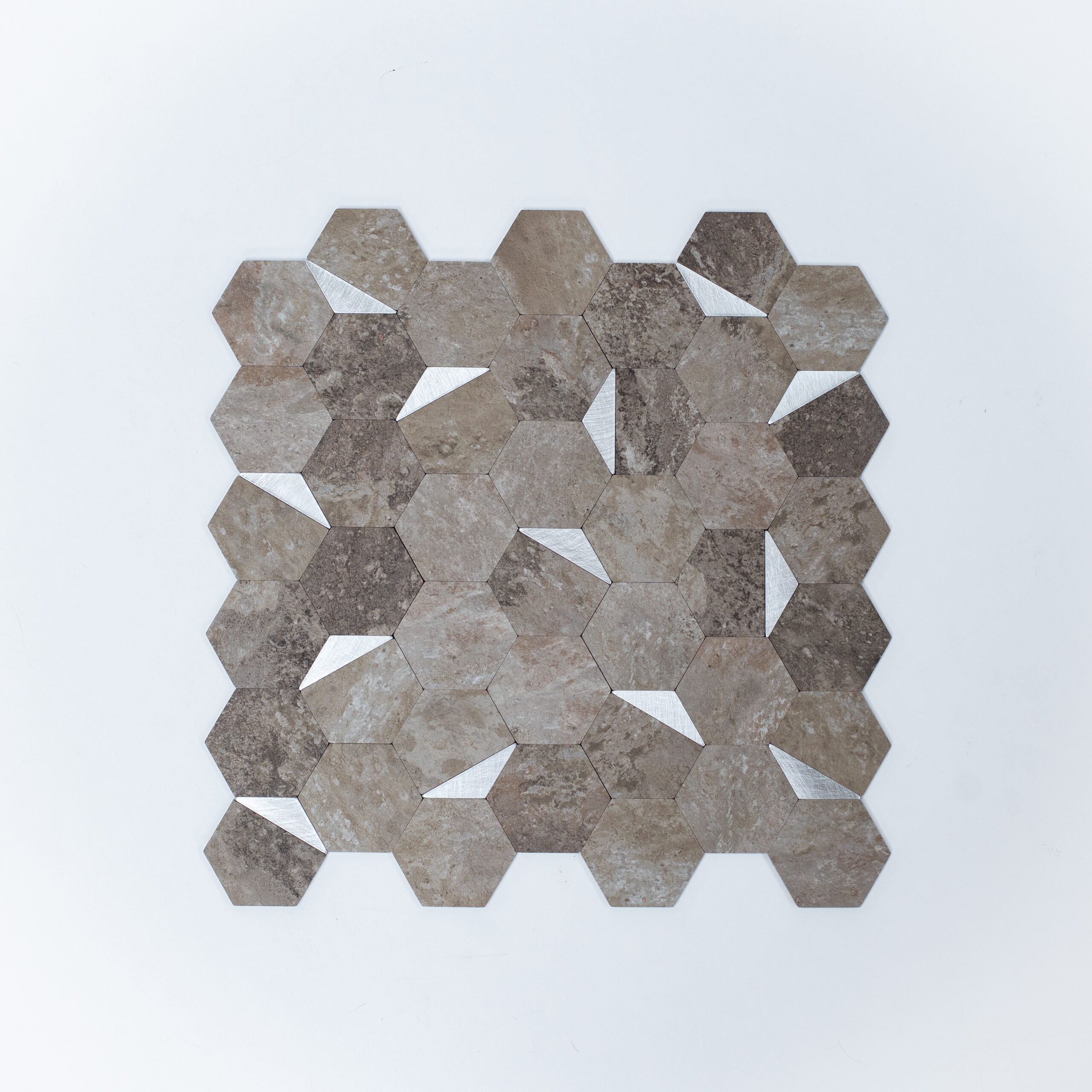 PCV + Aluminium Composite Wall Panel Nordih Warm Stone Hexa 295x295 mm