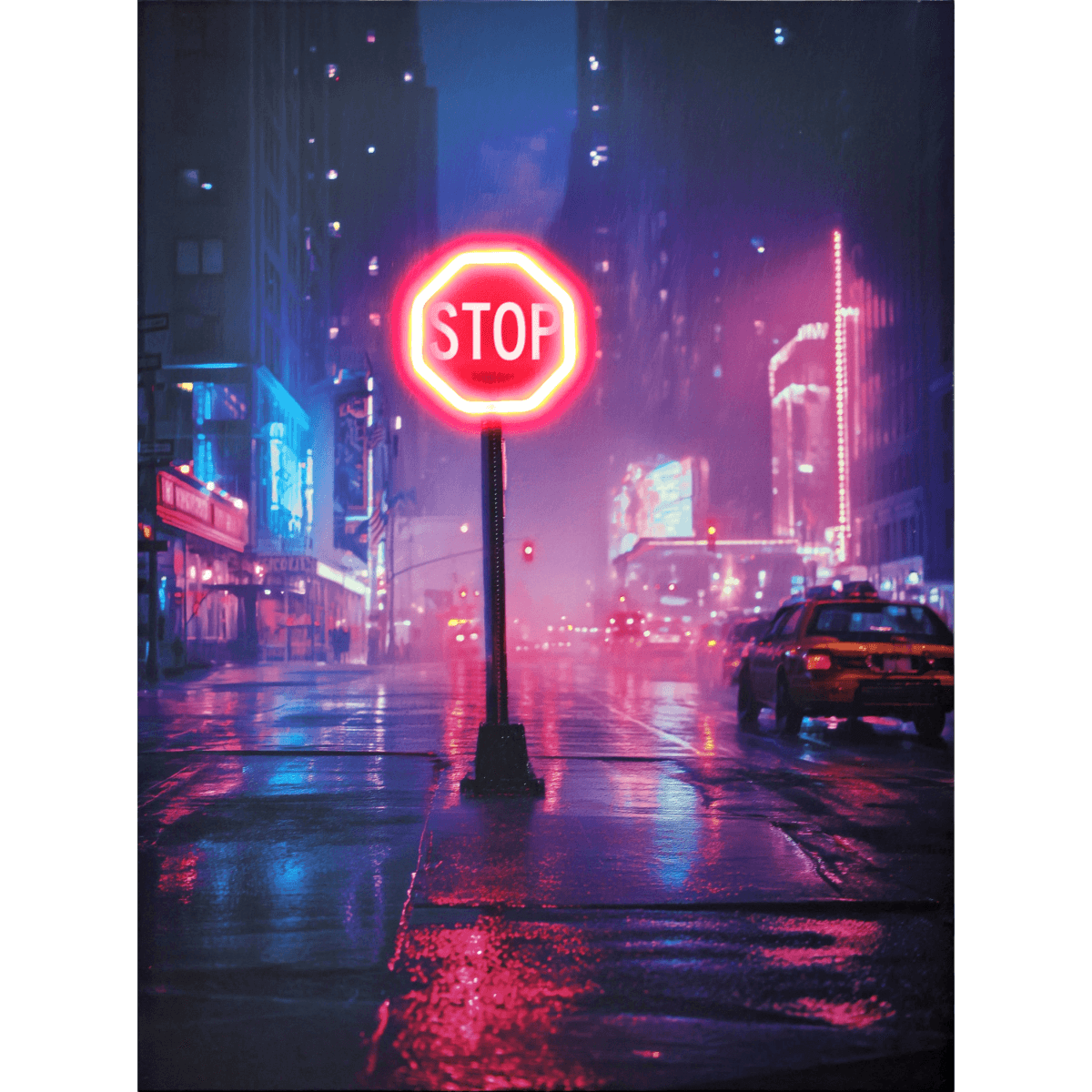 Nordih Art LED Urban Stop Light 120×80 cm