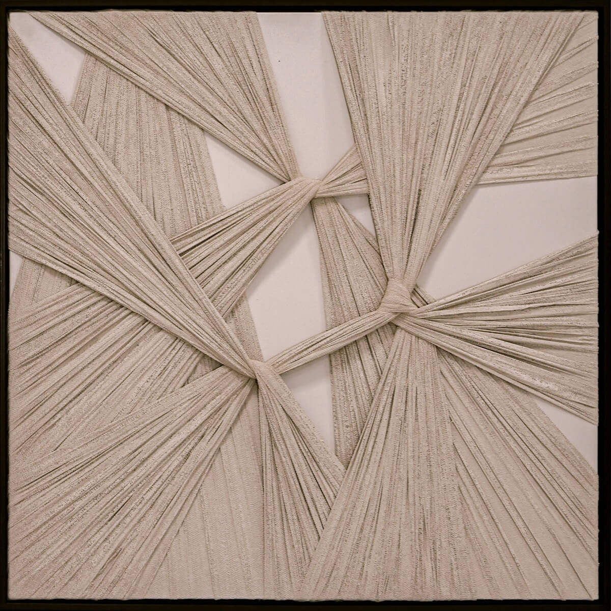 Nordih Art Plaster Textile Knot Structure - Beige 80×80 cm