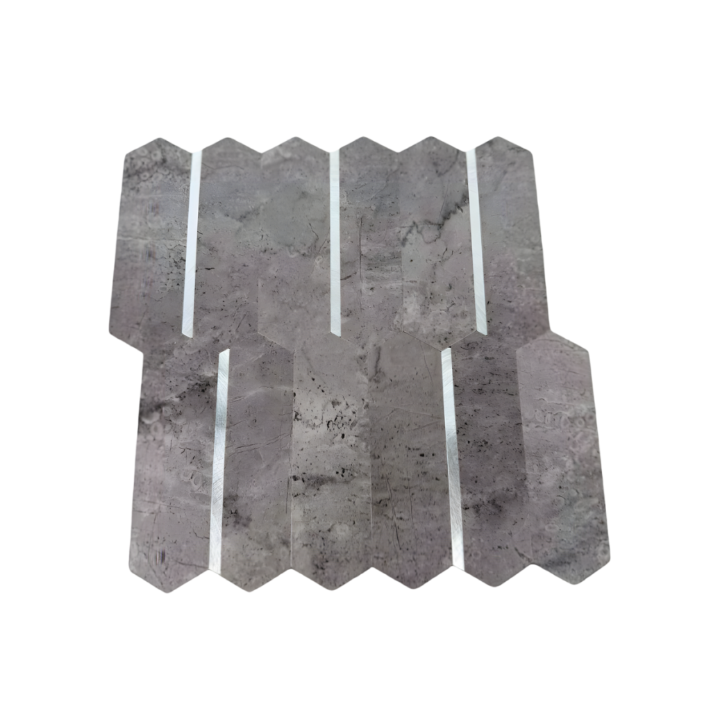 Nordih – Alumiiniumkomposiidist seinapaneel – Grey Marble Pinstripe 270×270 mm